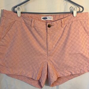 Old Navy Women's Light Pink Eyelet Bermudas